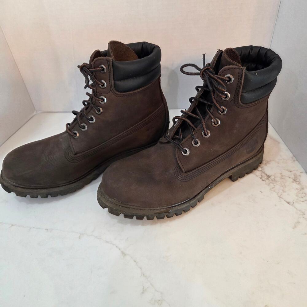 Men's Timberland 6" Waterproof Hiking padded Learher Collar, Size 7.5